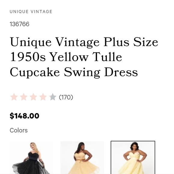 Unique Vintage tulle cupcake 1950 dress 1x - Picture 4 of 7